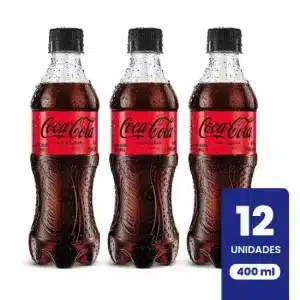 Coca cola ZERO 500 mililitros  X 12 unidades